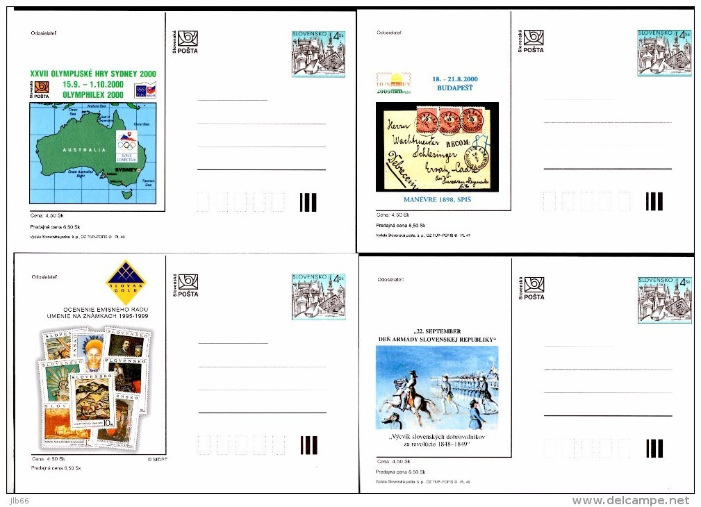 Année Complète De 21 Entiers Postaux Cartes 2000 CDV 36 à  CDV 56 - Postkaarten