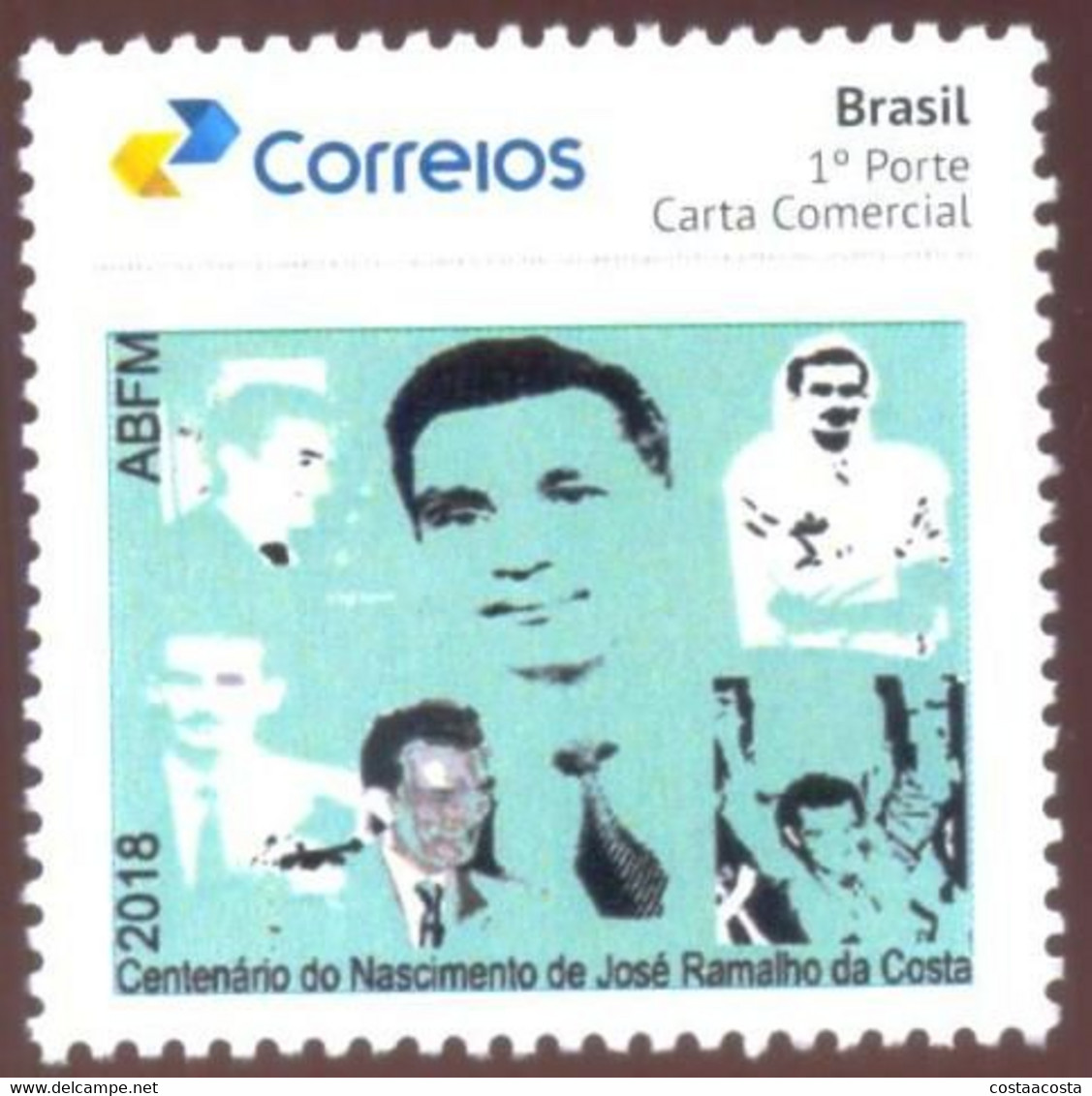 PERSONALITY - JRC CENTENARY -- FOUNDER OF THE AMERICA FOOTBALL CLUB -MINT - Personalized Stamps