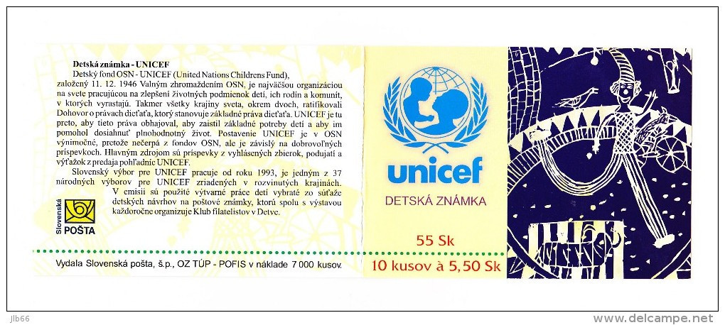 Carnet Unicef Enfants 2000 De 10  Timbres C 322 / Booklet  Unicef 2000  Mi 36 (370) - Nuevos