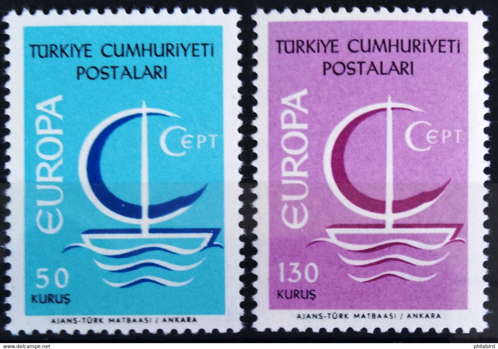 EUROPA 1966 - TURQUIE                  N° 1796/1797                    NEUF** - 1966