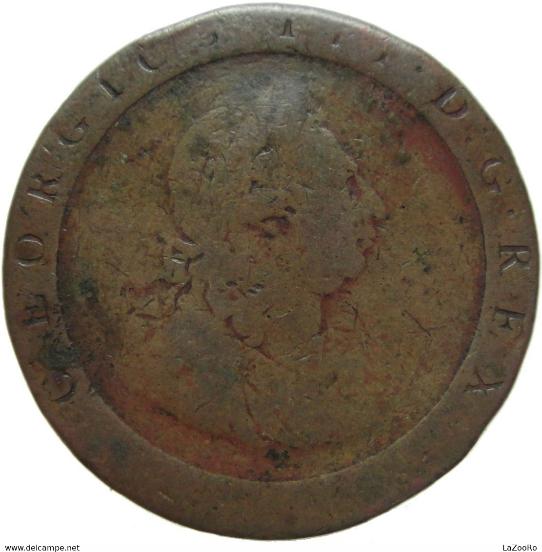 LaZooRo: Great Britain 1 Penny 1797 VG / F - C. 1 Penny