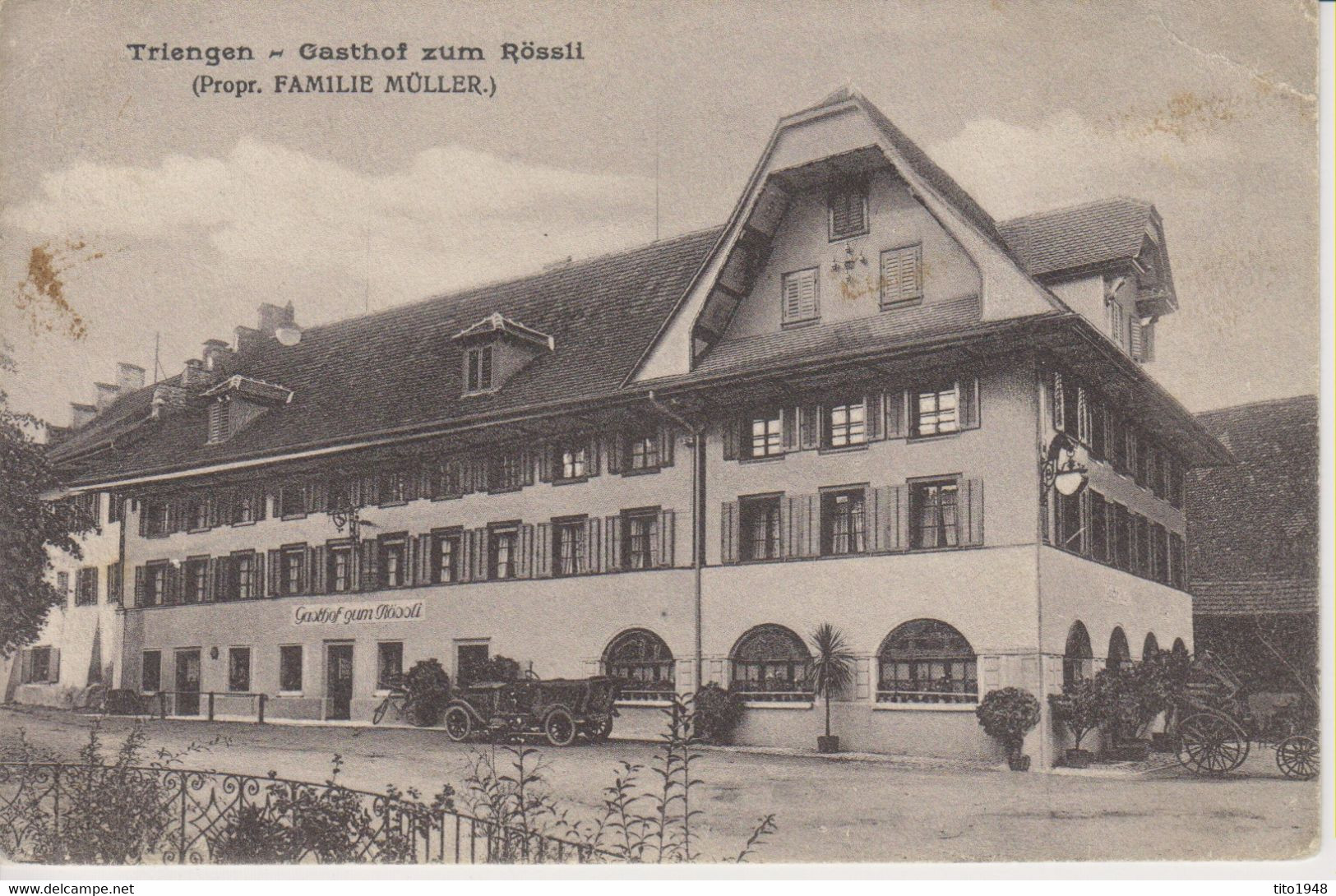 Schweiz GM2,  1927, Postkarte Von Triengen Gasthof Rössli Nach Strengelbach,siehe Scans! - Enge