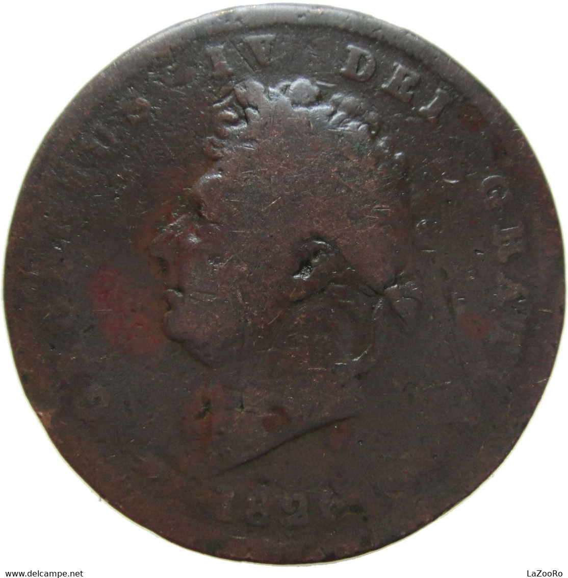 LaZooRo: Great Britain 1 Penny 1826 G / VG - D. 1 Penny