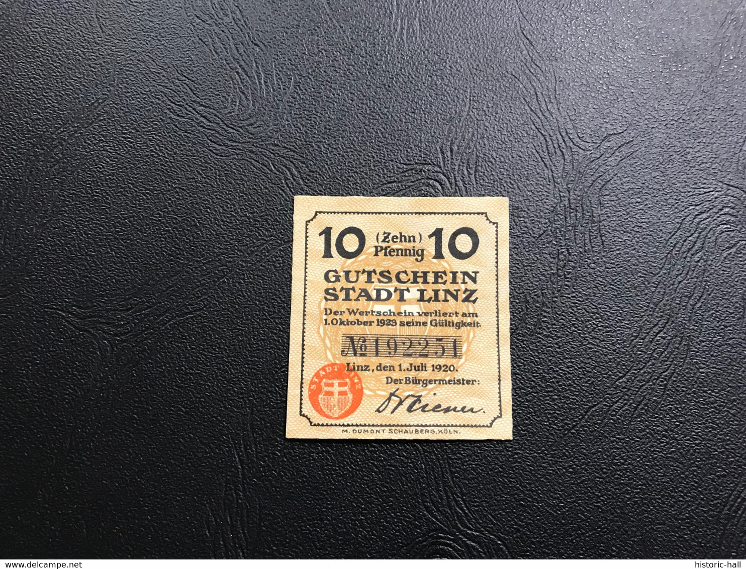 Notgeld - Billet Necéssité Allemagne - 10 Pfennig - Linz - 1 Juillet 1920 - Zonder Classificatie