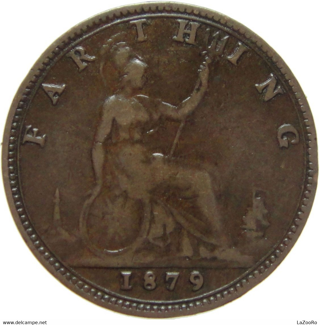 LaZooRo: Great Britain 1 Farthing 1879 VF / XF - B. 1 Farthing