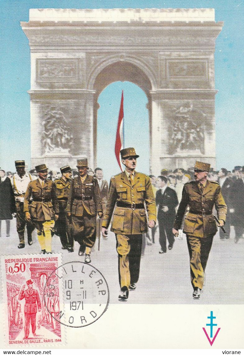 Hommage Au Général De Gaulle 1890-1970 - Défilé à L'Arc De Triomphe - Autres & Non Classés