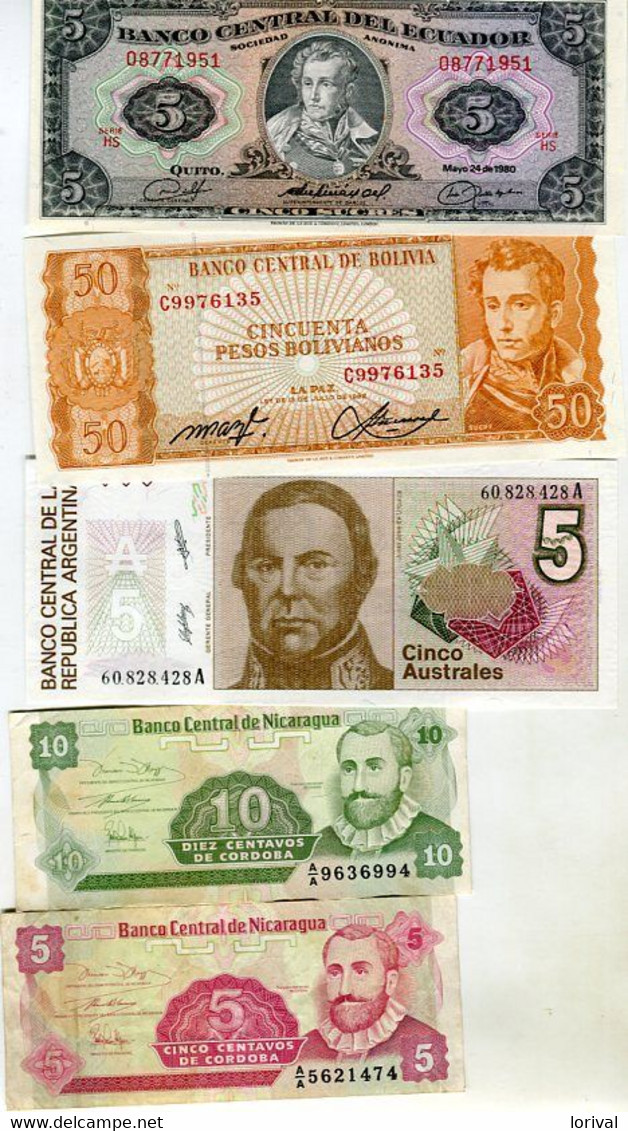 Lots 5 Billets Beaux 5 - Autres - Amérique