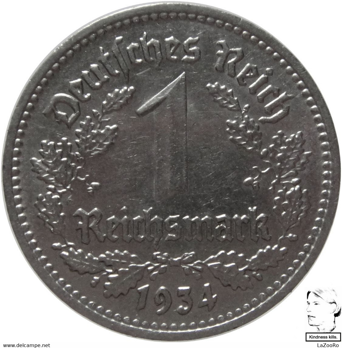 LaZooRo: Germany 1 Mark 1934 A UNC - 1 Reichsmark