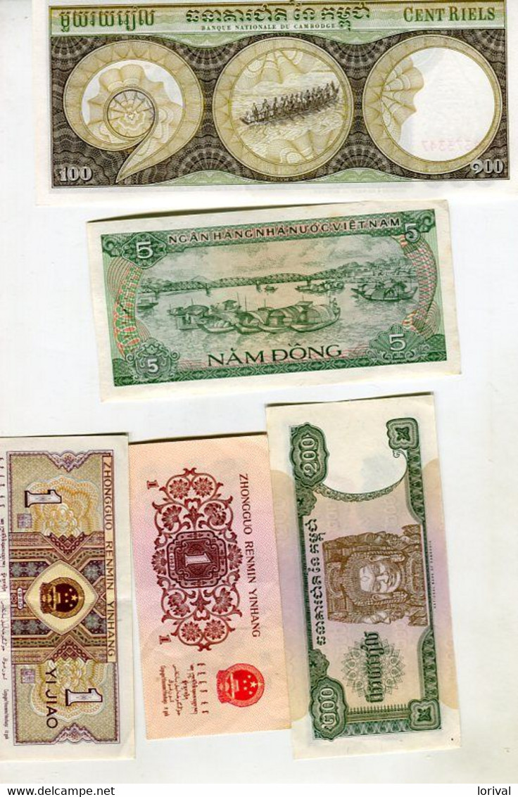 Lots 5 Billets Beaux 5 - Other - Asia