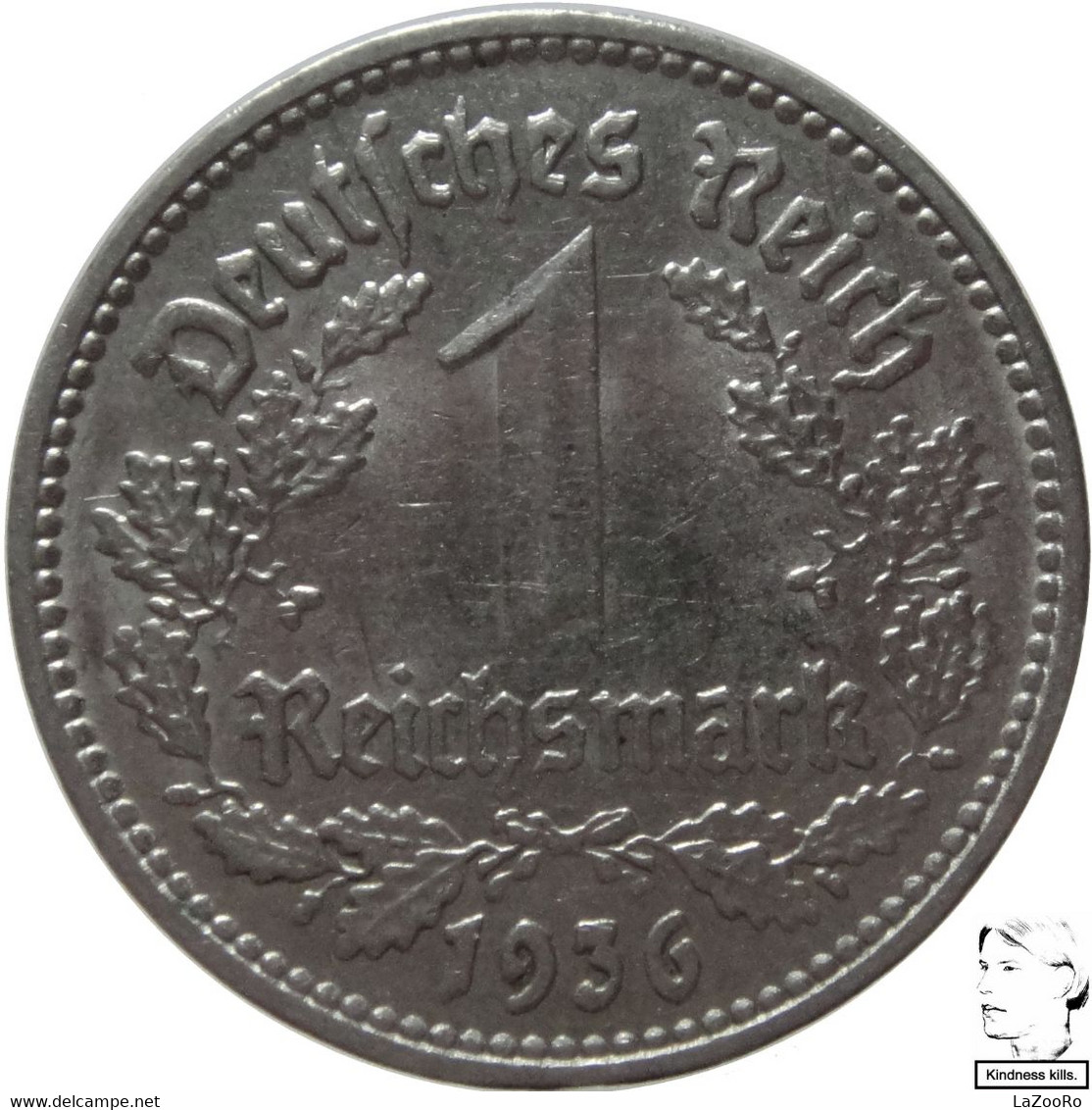 LaZooRo: Germany 1 Mark 1936 D UNC - 1 Reichsmark