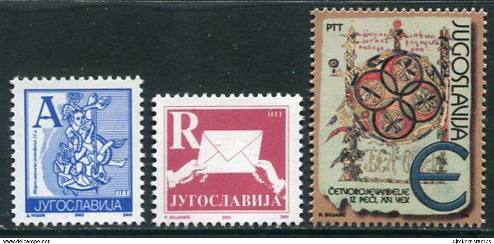 YUGOSLAVIA 2002 Definitive Rtes A, R, E MNH / **.  Michel A-C3082 - Neufs