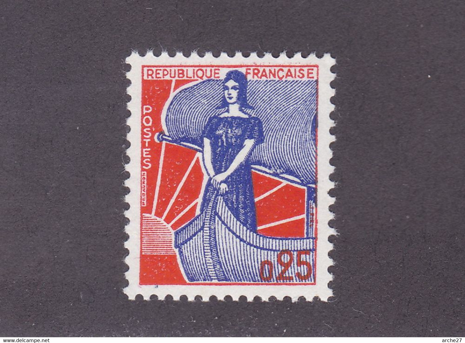 TIMBRE FRANCE N° 1234 NEUF ** - 1959-1960 Marianne In Een Sloep