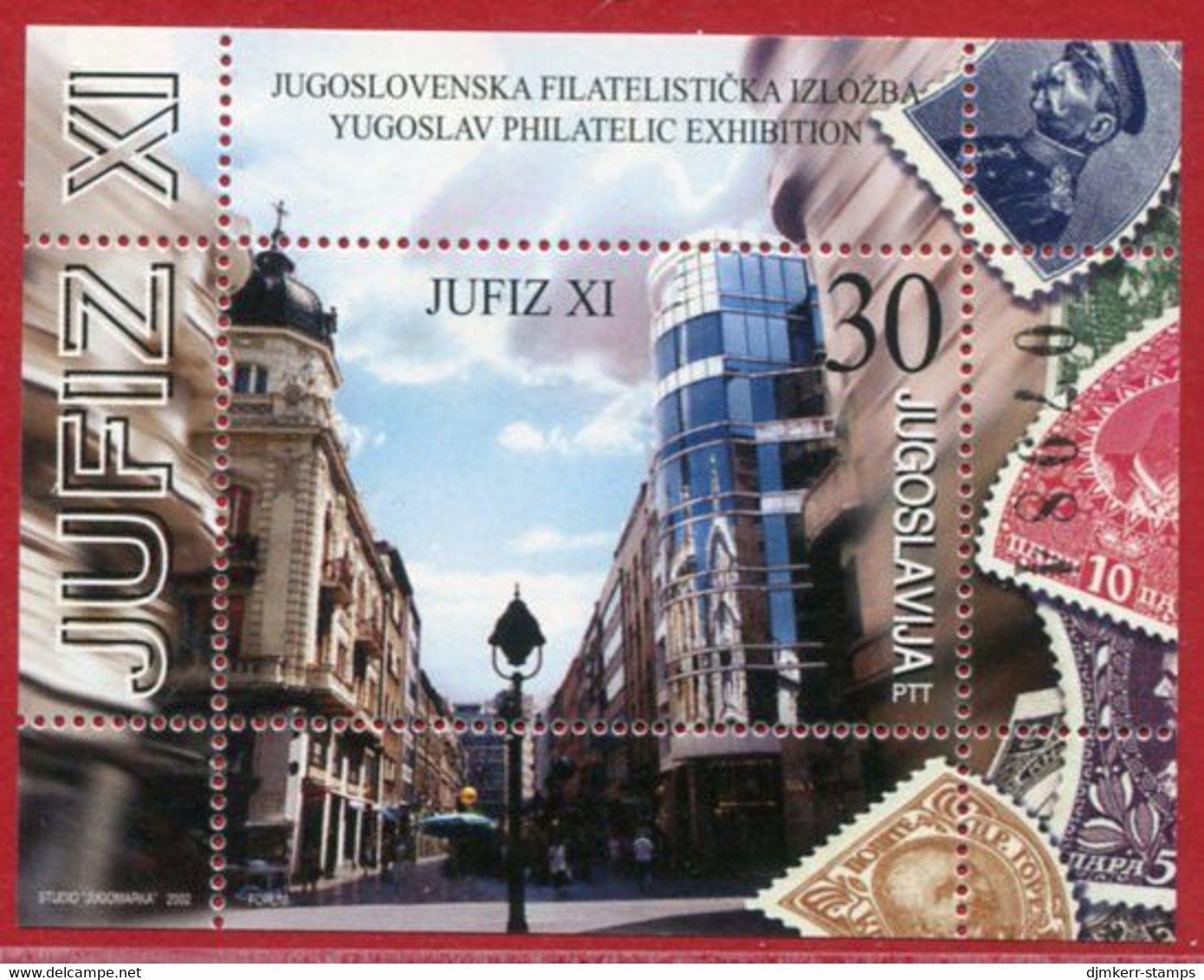 YUGOSLAVIA 2002 JUFIZ XI Block MNH / **.  Michel Block 55 - Unused Stamps