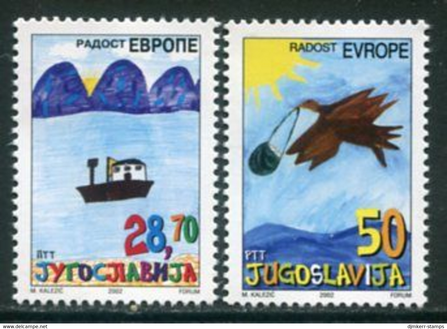 YUGOSLAVIA 2002 Universal Children's Day MNH / **.  Michel 3088-89 - Unused Stamps