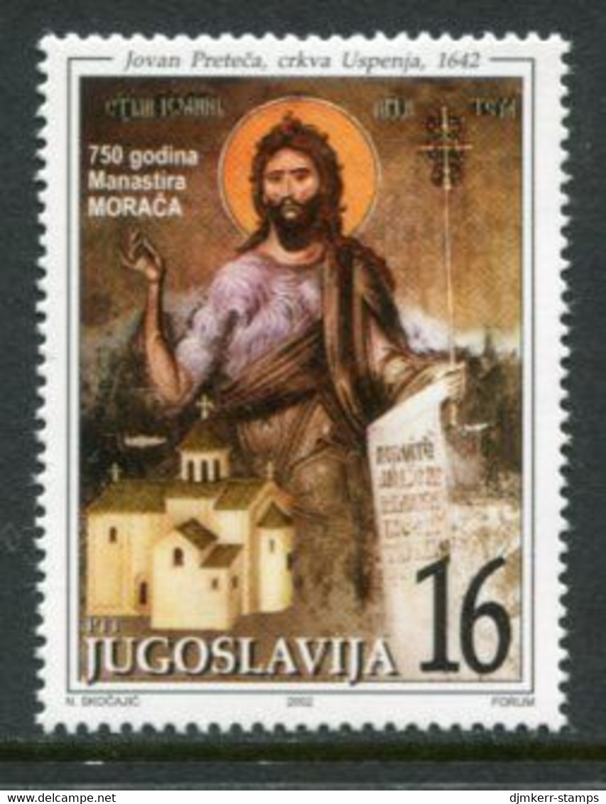 YUGOSLAVIA 2002 Morača Monastery MNH / **.  Michel 3090 - Nuevos