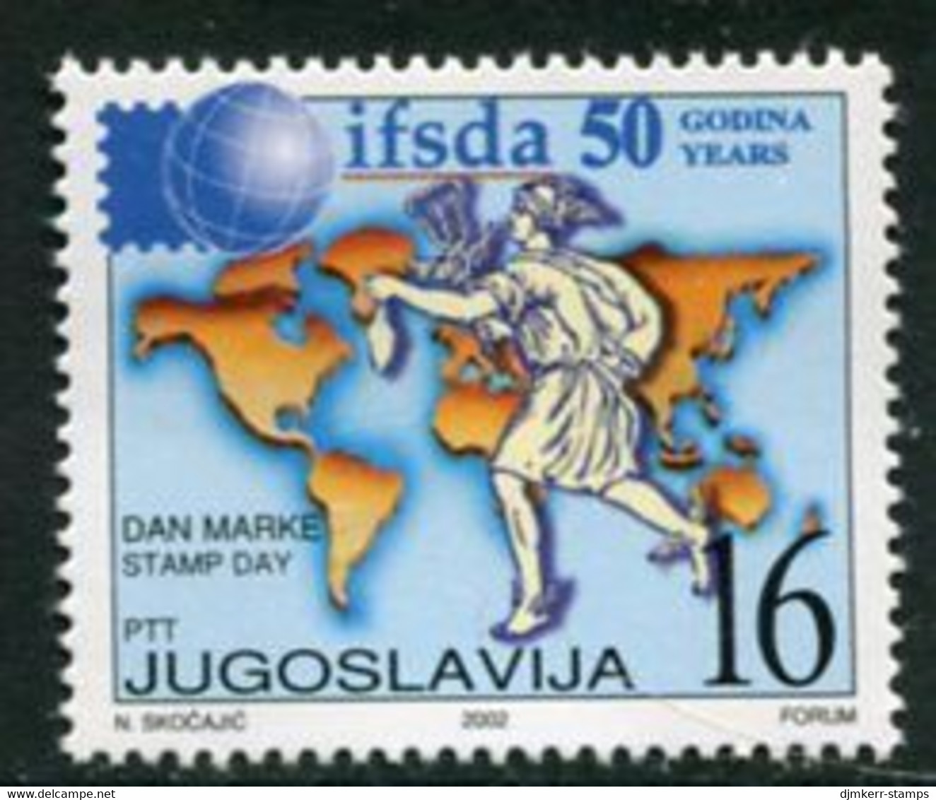 YUGOSLAVIA 2002 Stamp Day MNH / **.  Michel 3092 - Unused Stamps