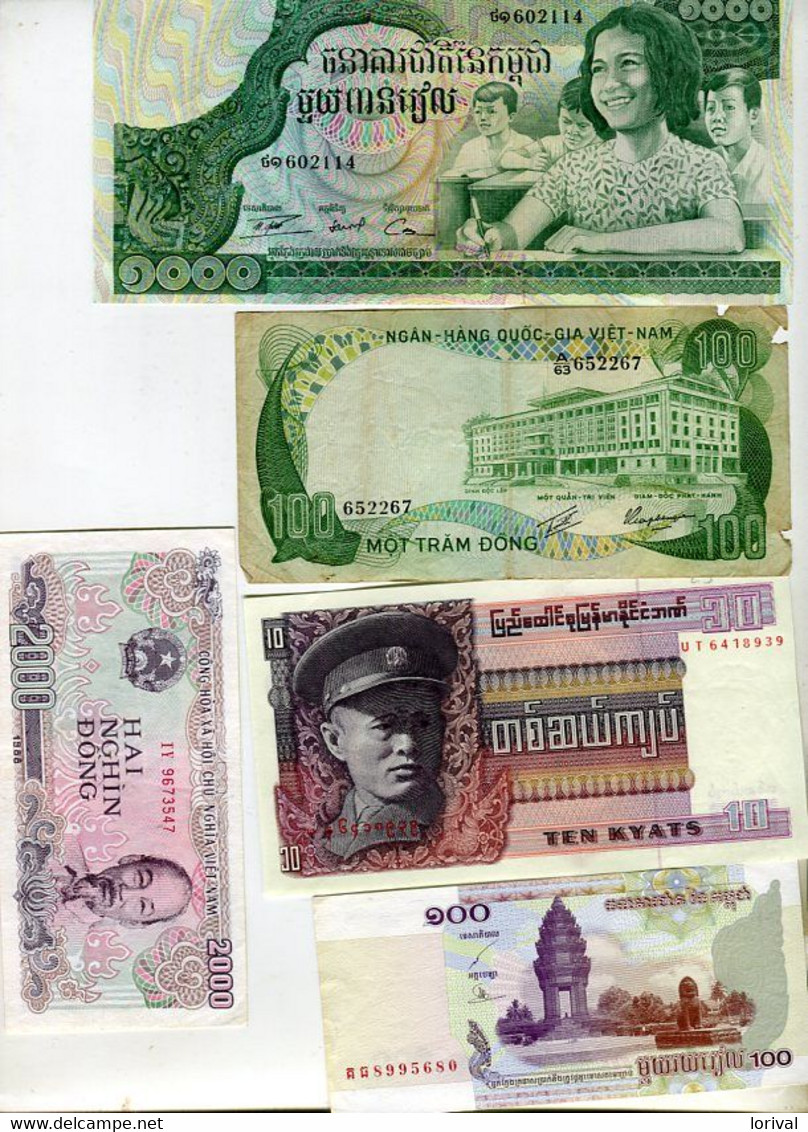 Lots 5 Billets Beaux 5 - Sonstige – Asien