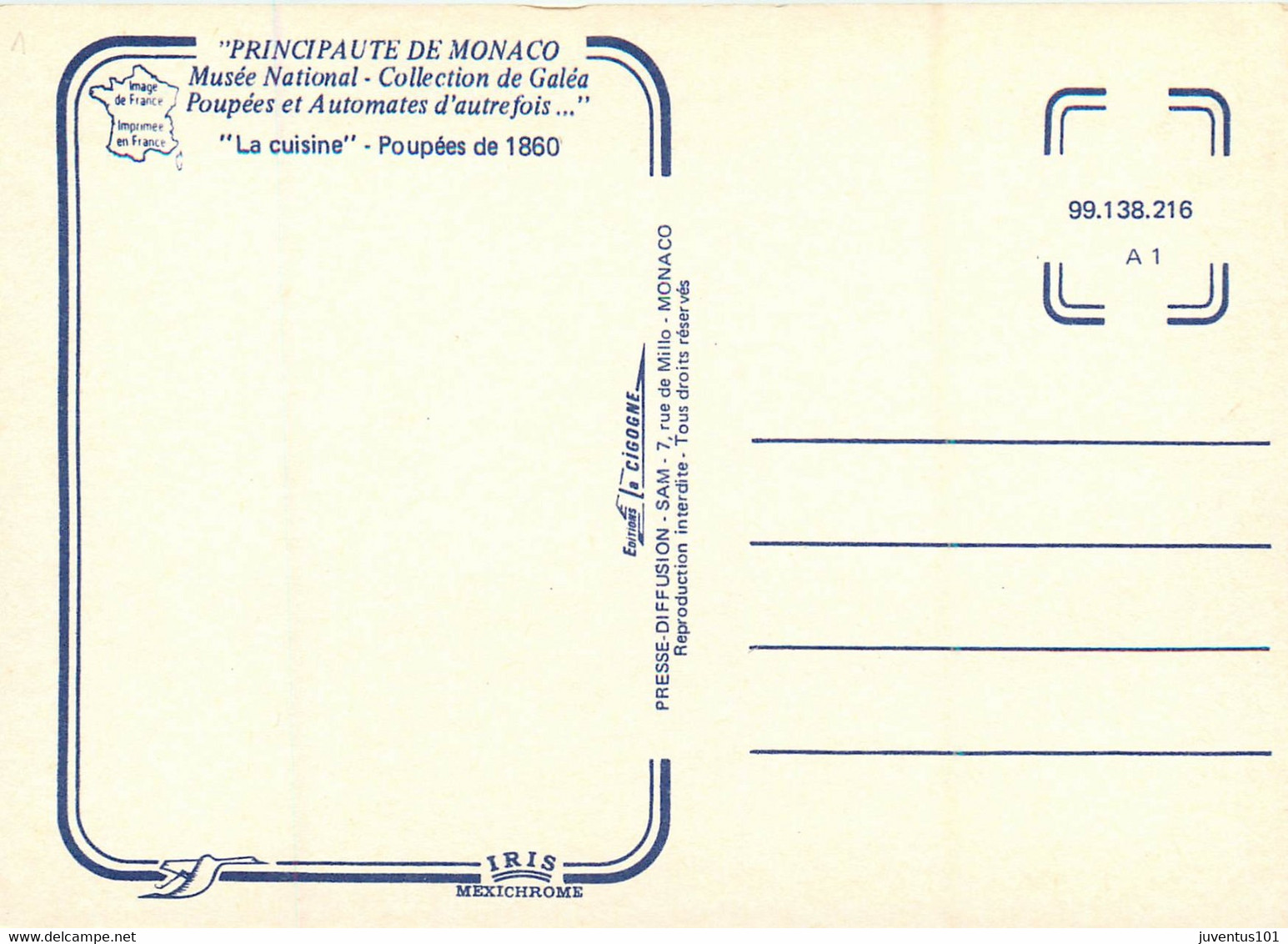 CPSM Monaco-Musée National-Collection De Galéa-Poupées Et Automates D'Autrefois-La Cuisine       L1123 - Collections & Lots