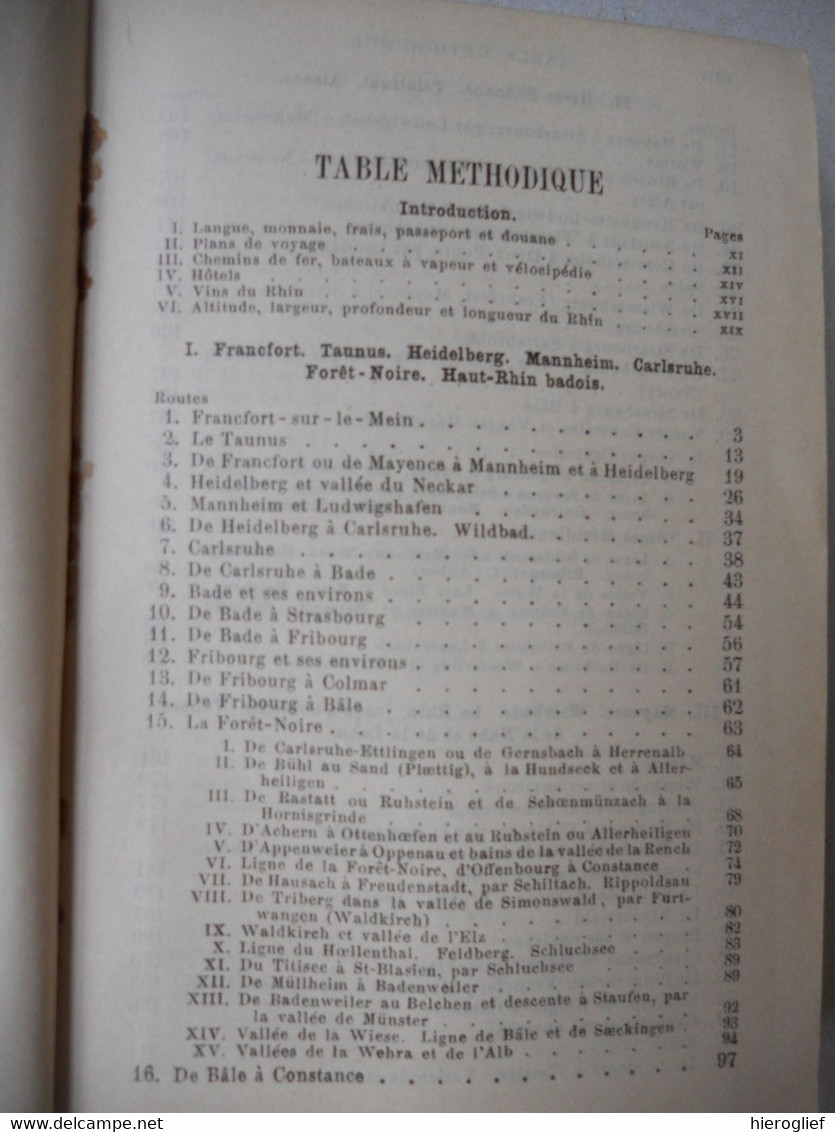 K. BAEDEKER - LES BORDS DU RHIN De Nla Frontière Suisse à La Frontière Hollande - MANUEL DU VOYAGE 43 Cartes - Viaggi