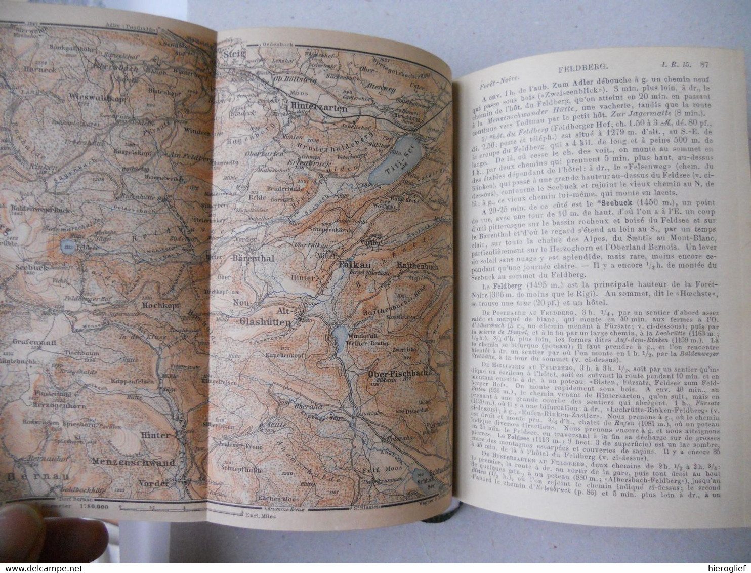 K. BAEDEKER - LES BORDS DU RHIN de nla frontière Suisse à la frontière Hollande - MANUEL DU VOYAGE 43 cartes