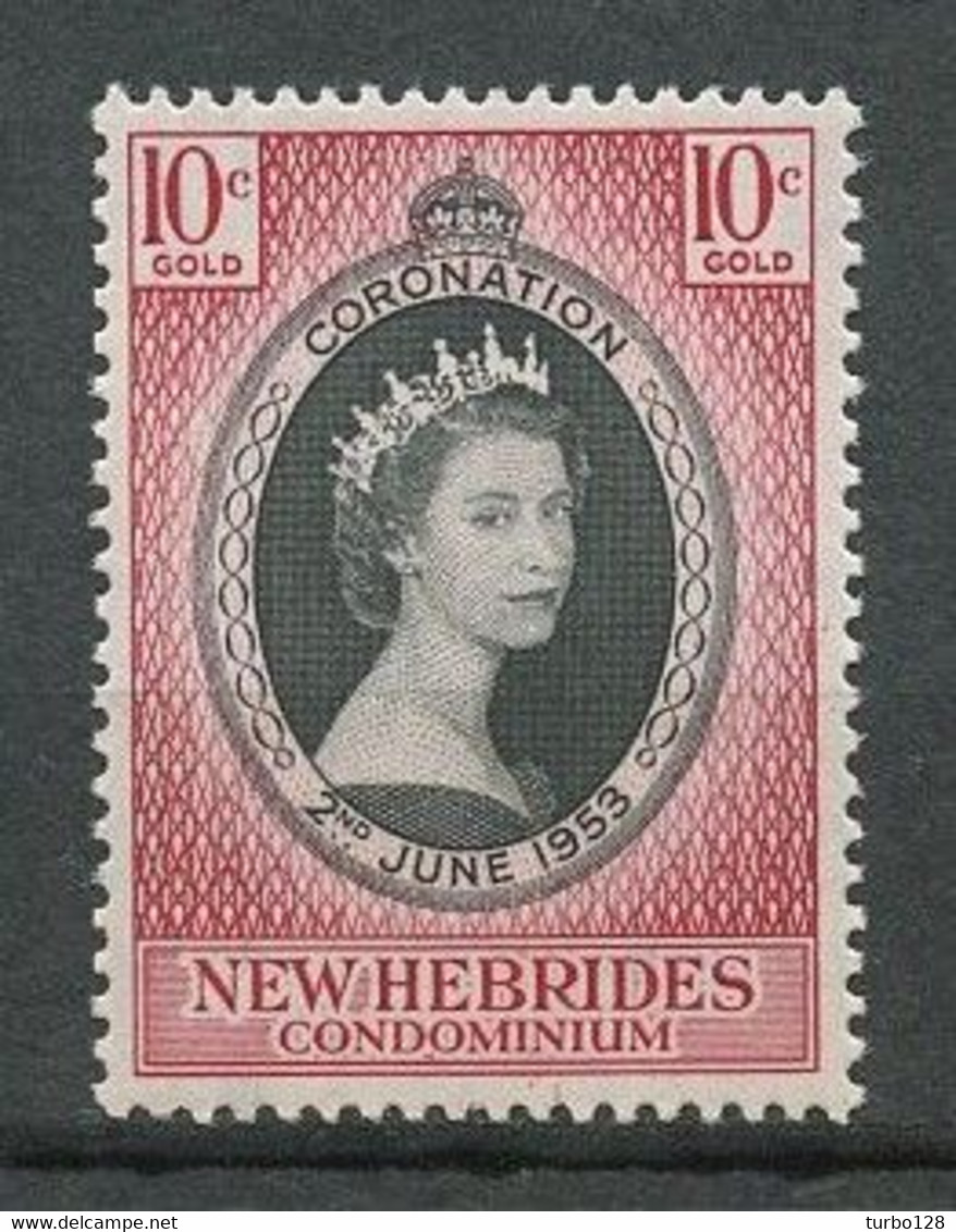 Nlle Hébrides 1953  N° 166 ** Neuf MNH Superbe C 3 € Couronnement Elizabeth II Portrait - Ungebraucht