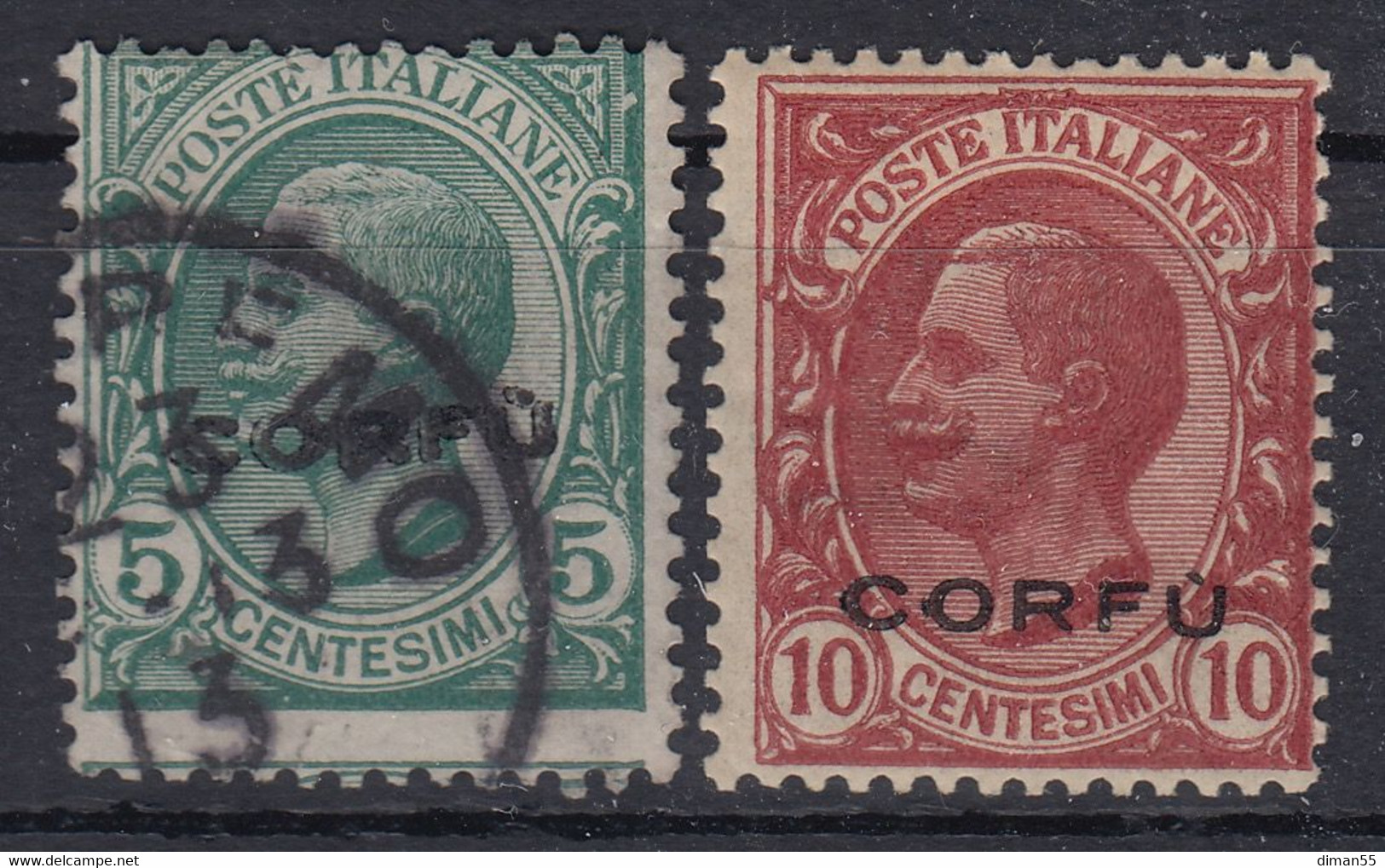 ITALIA - Corfù N.1aa +2 - Cv 275 Euro (1aa Varietà Soprastampa Spostata +2 MH*) - Corfu