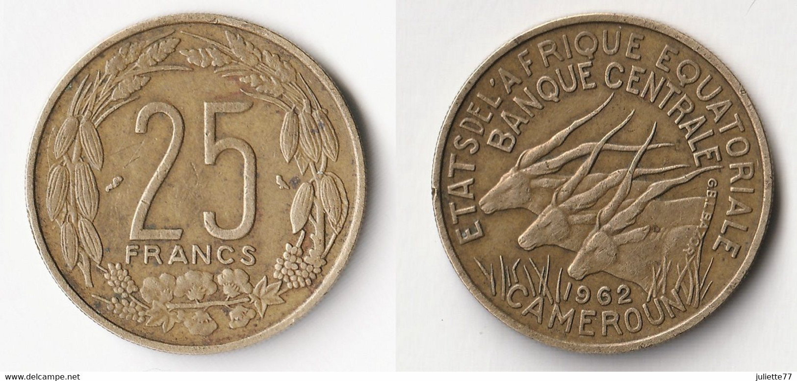 Monnaies - CAMEROUN, 25 Francs 1962 - Camerun