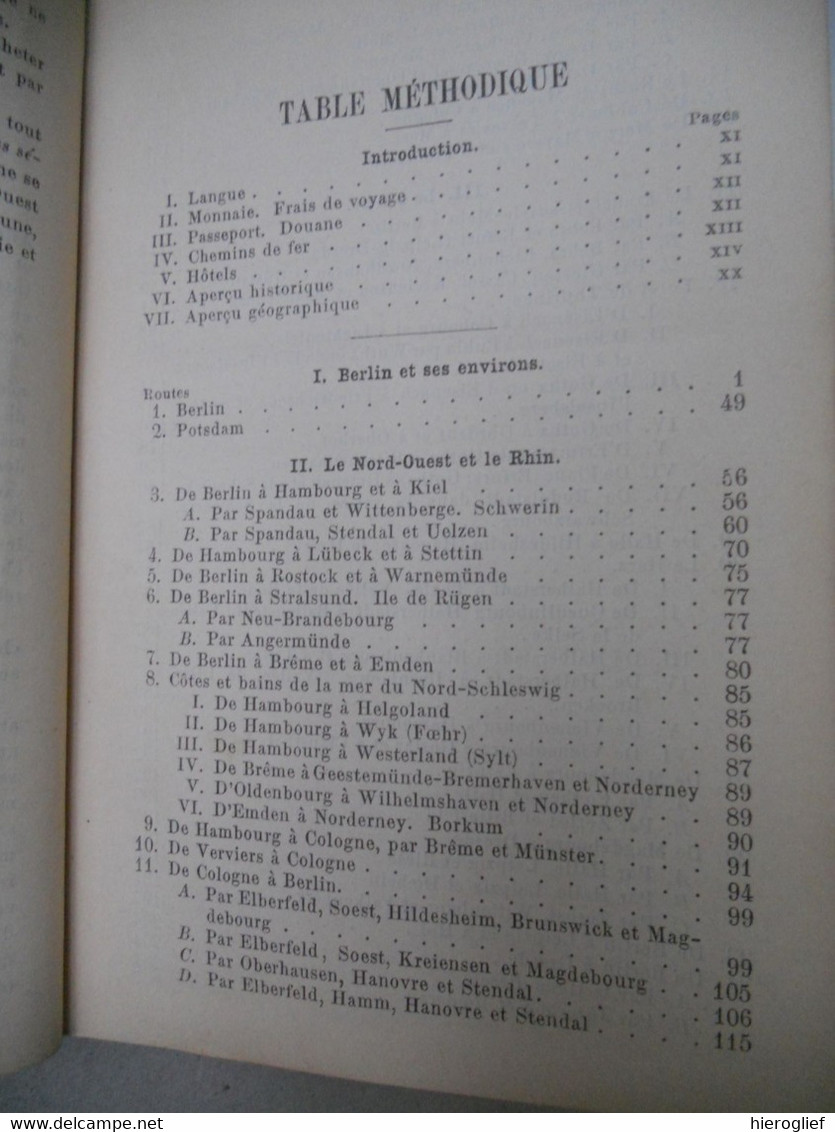 K. BAEDEKER - ALLEMAGNE DU NORD - MANUEL DU VOYAGE 18 Cartes 30 Plans De Villes - 1893 - Viajes