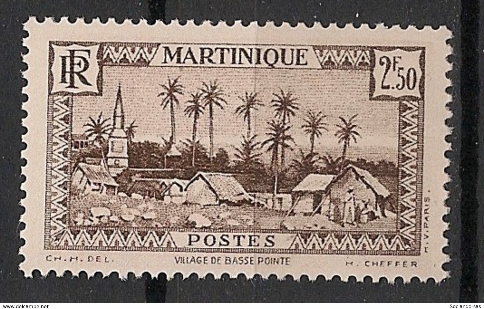 MARTINIQUE - 1939 - N°Yv. 185 - Basse Pointe 2f50 - Neuf Luxe ** / MNH / Postfrisch - Unused Stamps