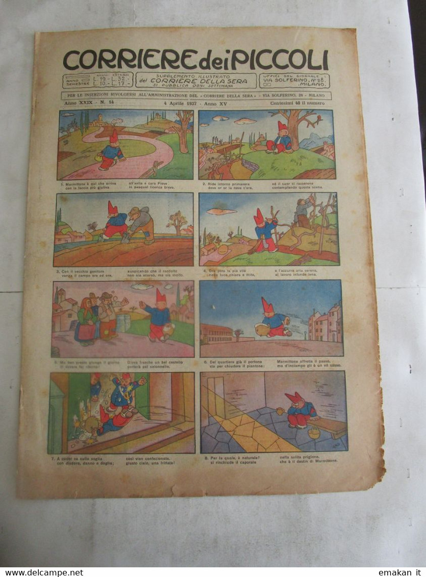 # CORRIERE DEI PICCOLI N 14 - 1937 - DISCRETO - Corriere Dei Piccoli