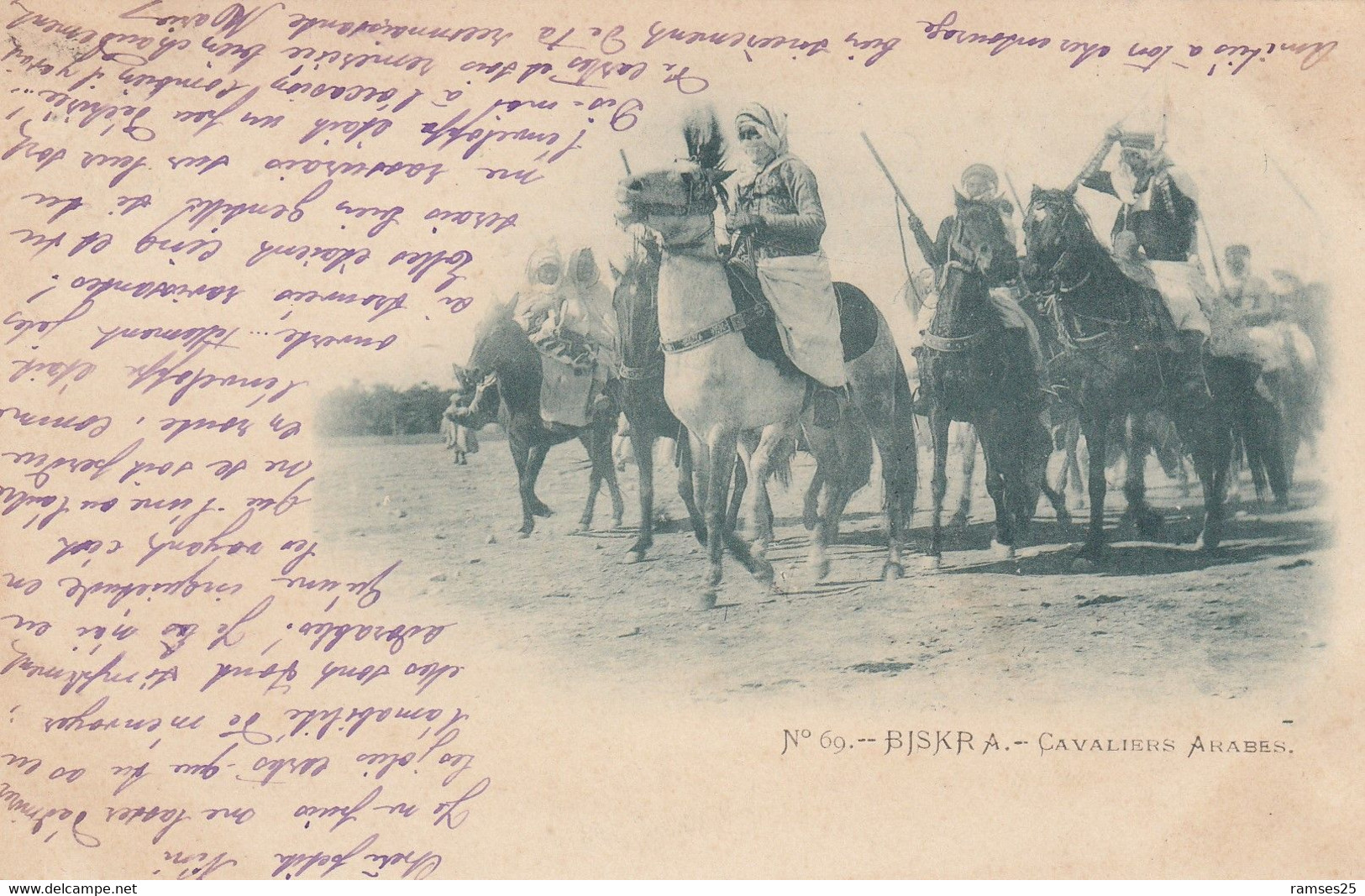 (214)  CPA  Biskra  1899  Cavaliers  Arabes - Biskra