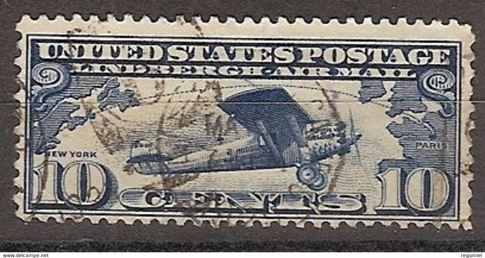 Estados Unidos Aereo U 010 (o) Usado. 1927 - 1a. 1918-1940 Gebraucht