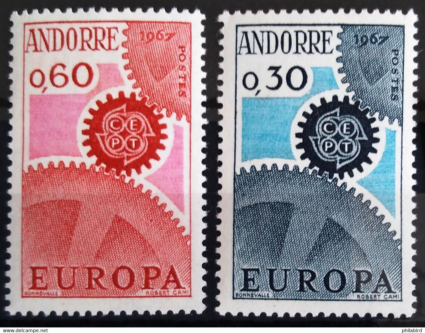 EUROPA 1967 - ANDORRE FRANCAIS                    N° 179/180                        NEUF** - 1967