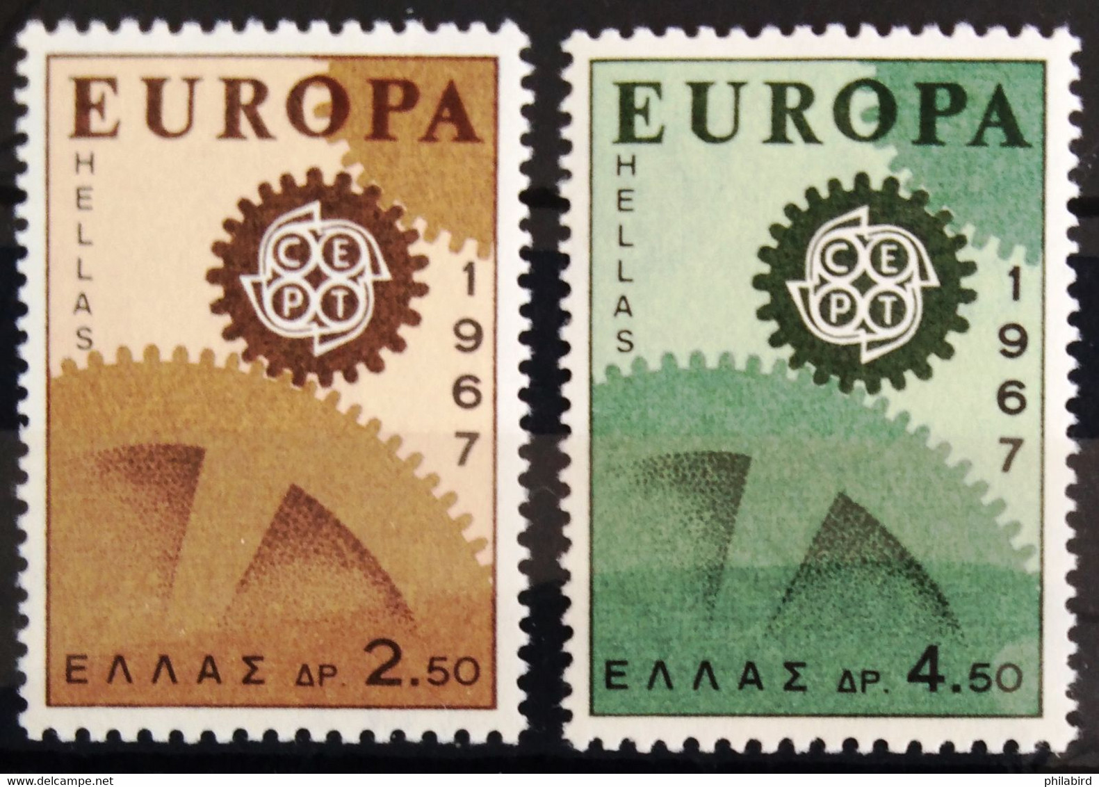 EUROPA 1967 - GRECE                    N° 926/927                        NEUF* - 1967