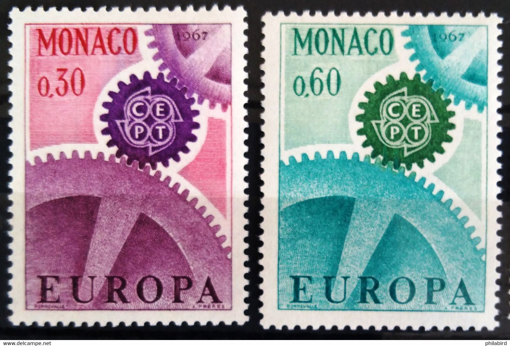 EUROPA 1967 - MONACO                    N° 729/730                        NEUF** - 1967