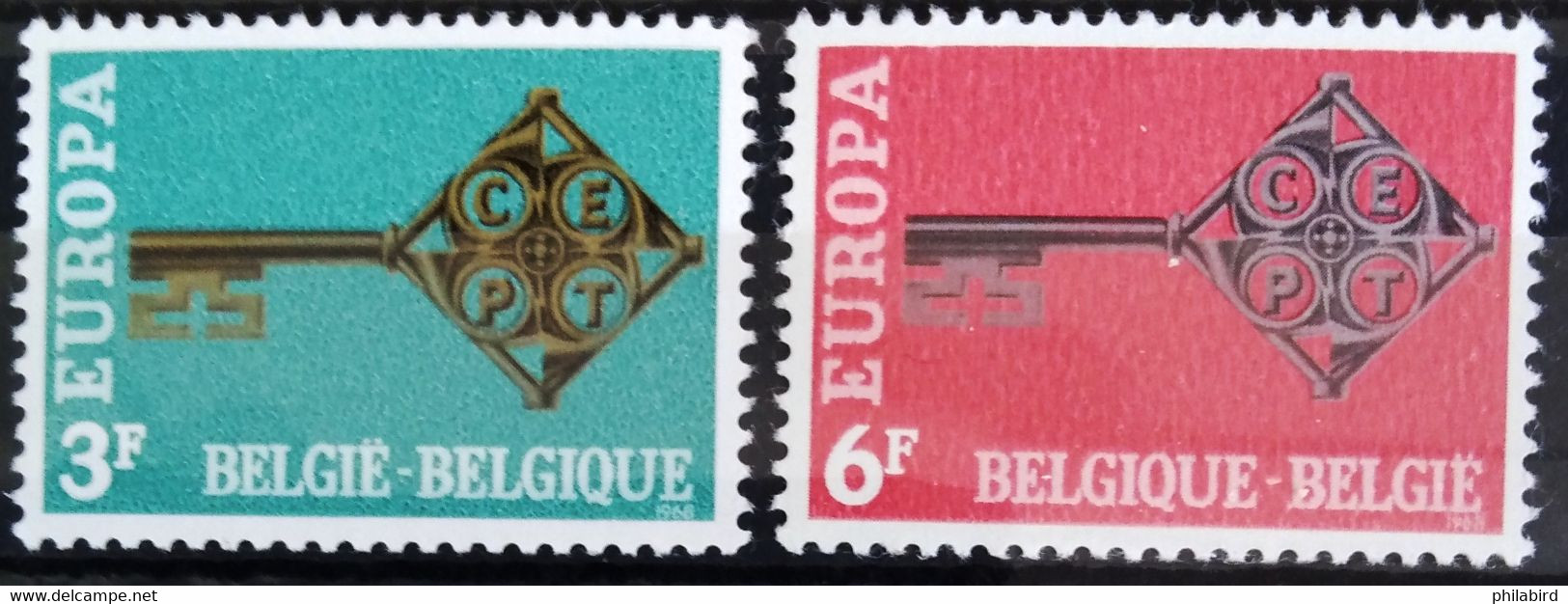 EUROPA 1968 - BELGIQUE                  N° 1452/1453                       NEUF** - 1968