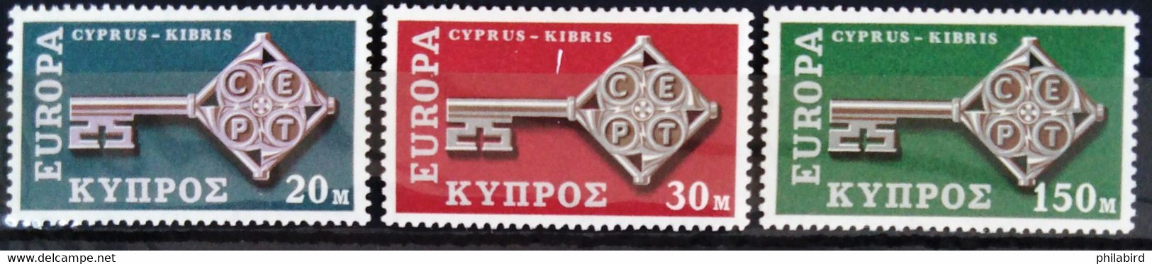 EUROPA 1968 - CHYPRE                  N° 299/301                       NEUF** - 1968