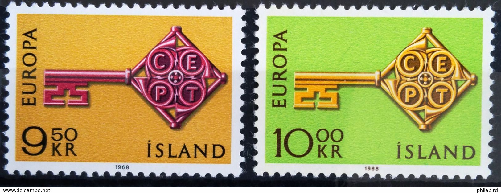 EUROPA 1968 - ISLANDE                  N° 372/373                       NEUF* - 1968