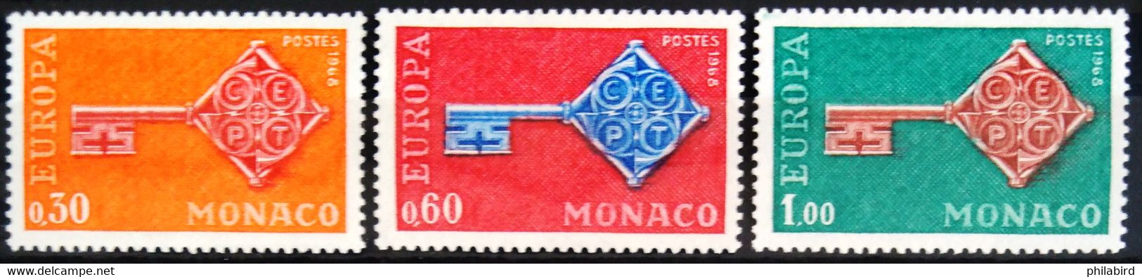 EUROPA 1968 - MONACO                  N° 749/751                       NEUF** - 1968