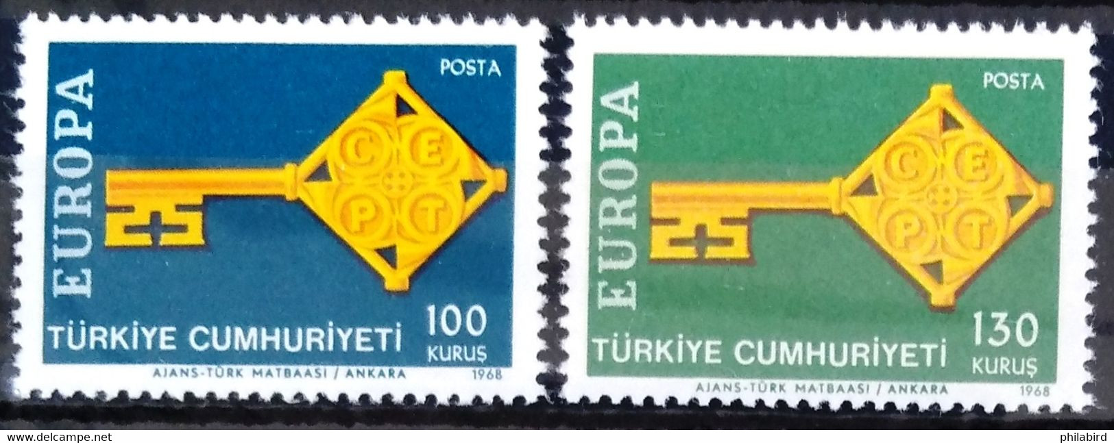 EUROPA 1968 - TURQUIE                  N° 1868/1869                       NEUF* - 1968