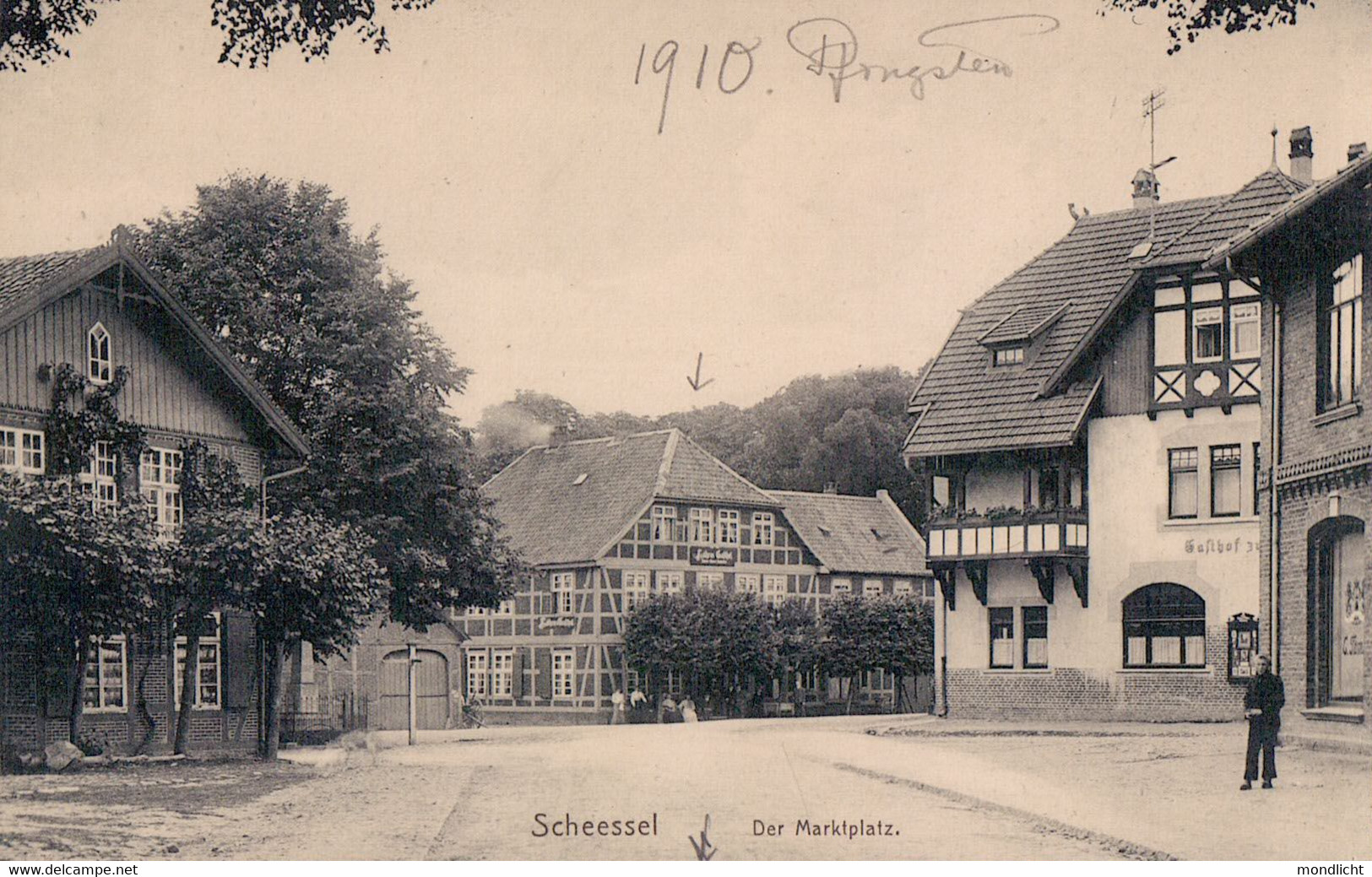 Scheessel. Der Marktplatz. 1910. (Scheeßel). - Rotenburg (Wuemme)