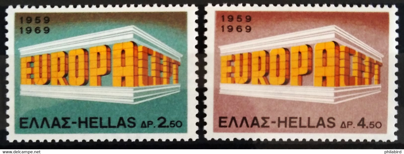 EUROPA 1968 - GRECE                 N° 982/983                       NEUF** - 1969