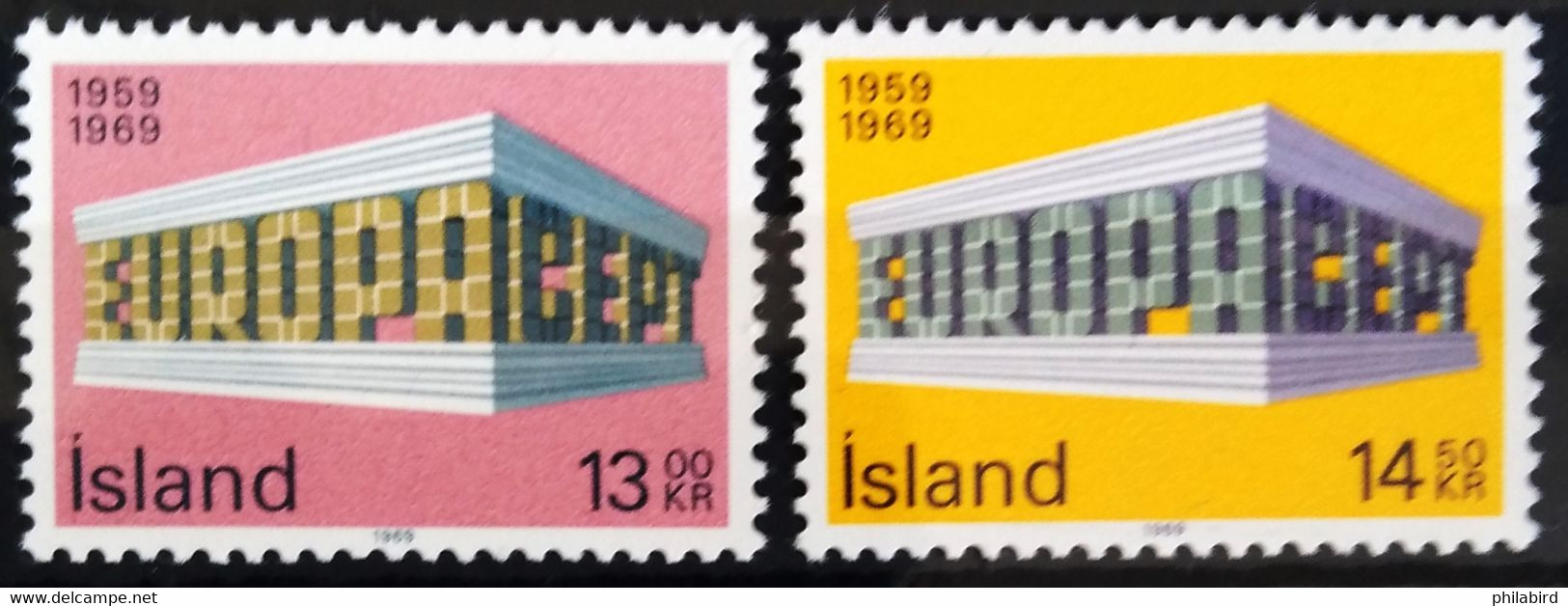 EUROPA 1968 - ISLANDE                 N° 383/384                       NEUF** - 1969