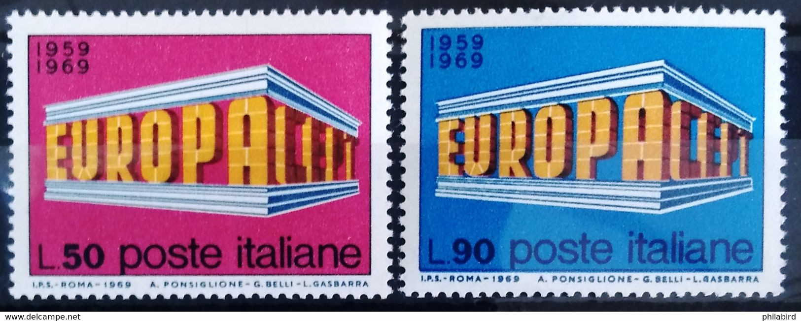 EUROPA 1968 - ITALIE                 N° 1034/1035                       NEUF* - 1969