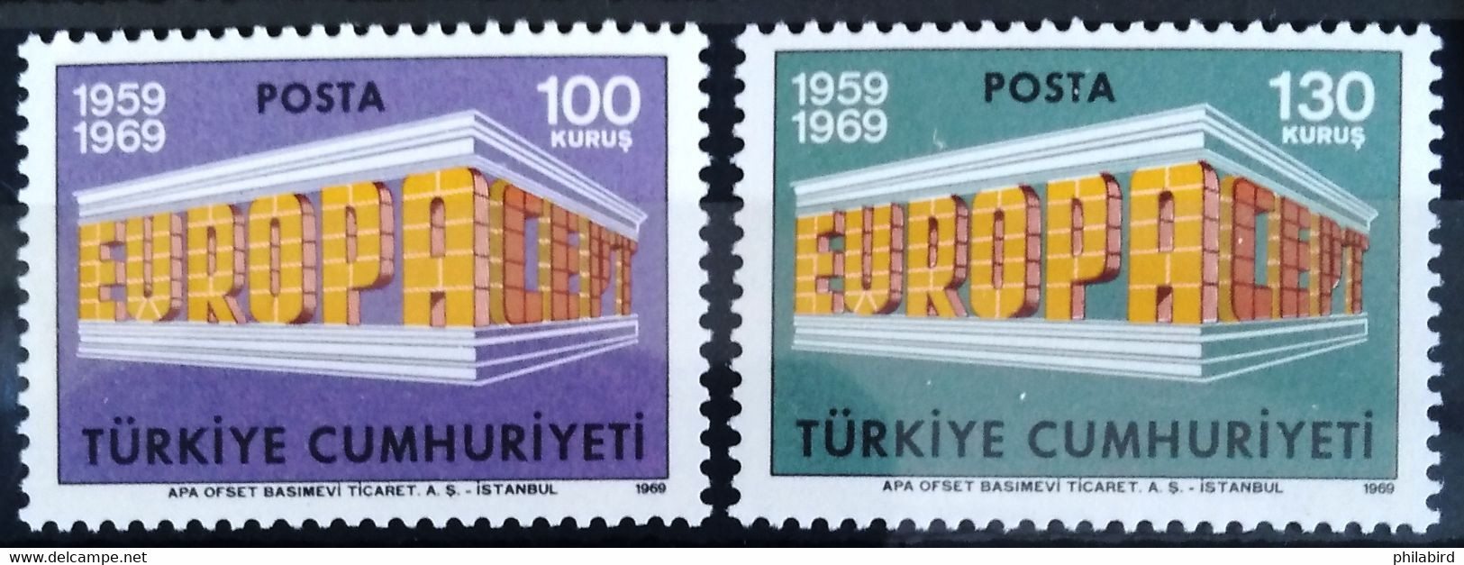 EUROPA 1969 - TURQUIE                 N° 1891/1892                      NEUF* - 1969