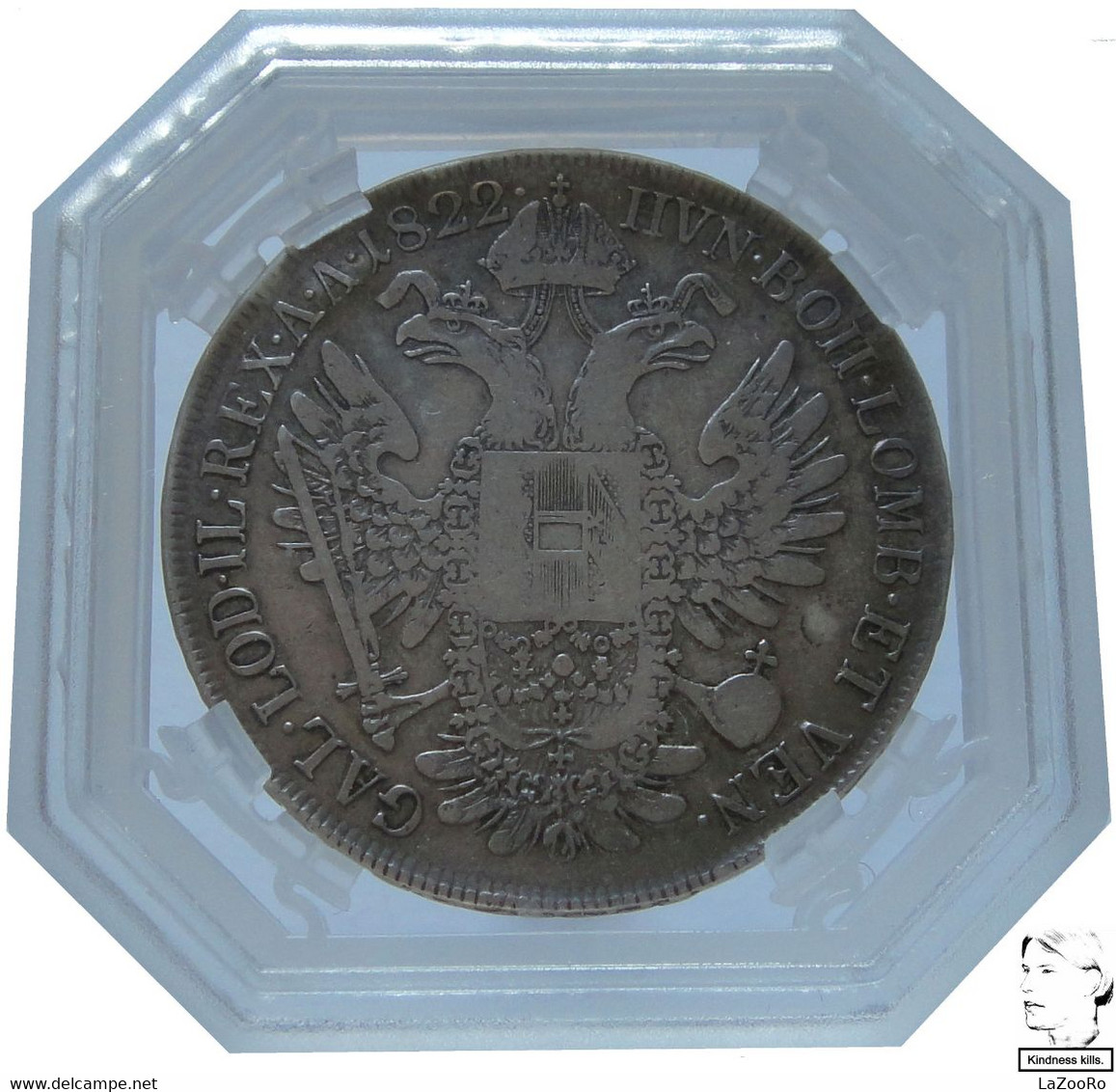 LaZooRo: Italy Under Austria 1 Thaler Scudo 1822 M GENI Extremely Rare - Silver - Lombardo-Veneto