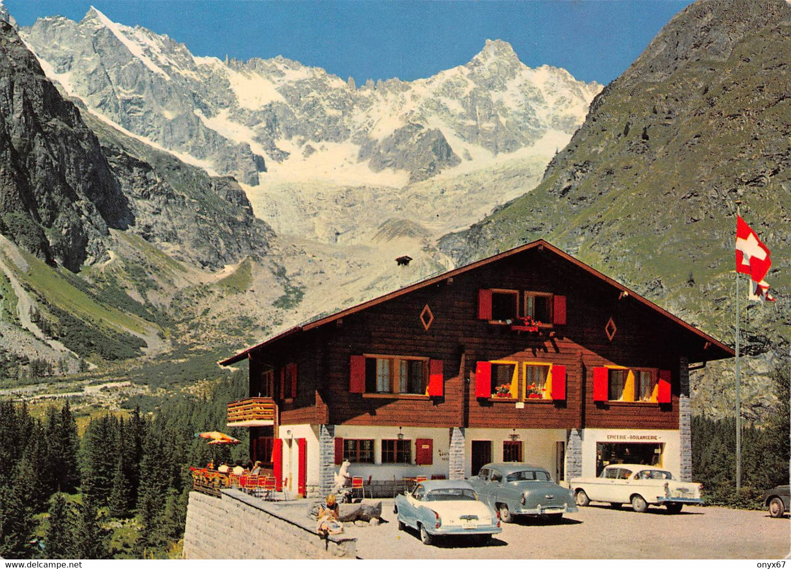 GF-LA FOULY-VAL FERRET-Suisse-Schweiz-Svizzera-Valais-Restaurant Edelweiss-Voiture-Automobile--GRAND FORMAT-10 X 15 Cms - Other & Unclassified