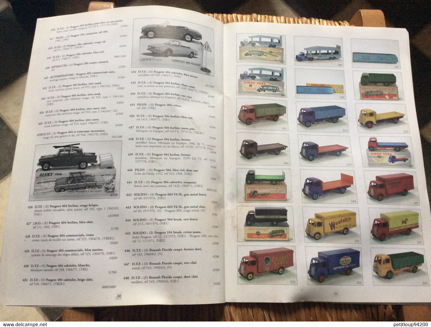 CATALOGUE GALERIE DE CHARTRES  Automobiles 1/43e  * DINKY TOYS  *SOLIDO  *NOREV  *C.I.J  *C.I.J. EUROPARC  *J.R.D. Etc..