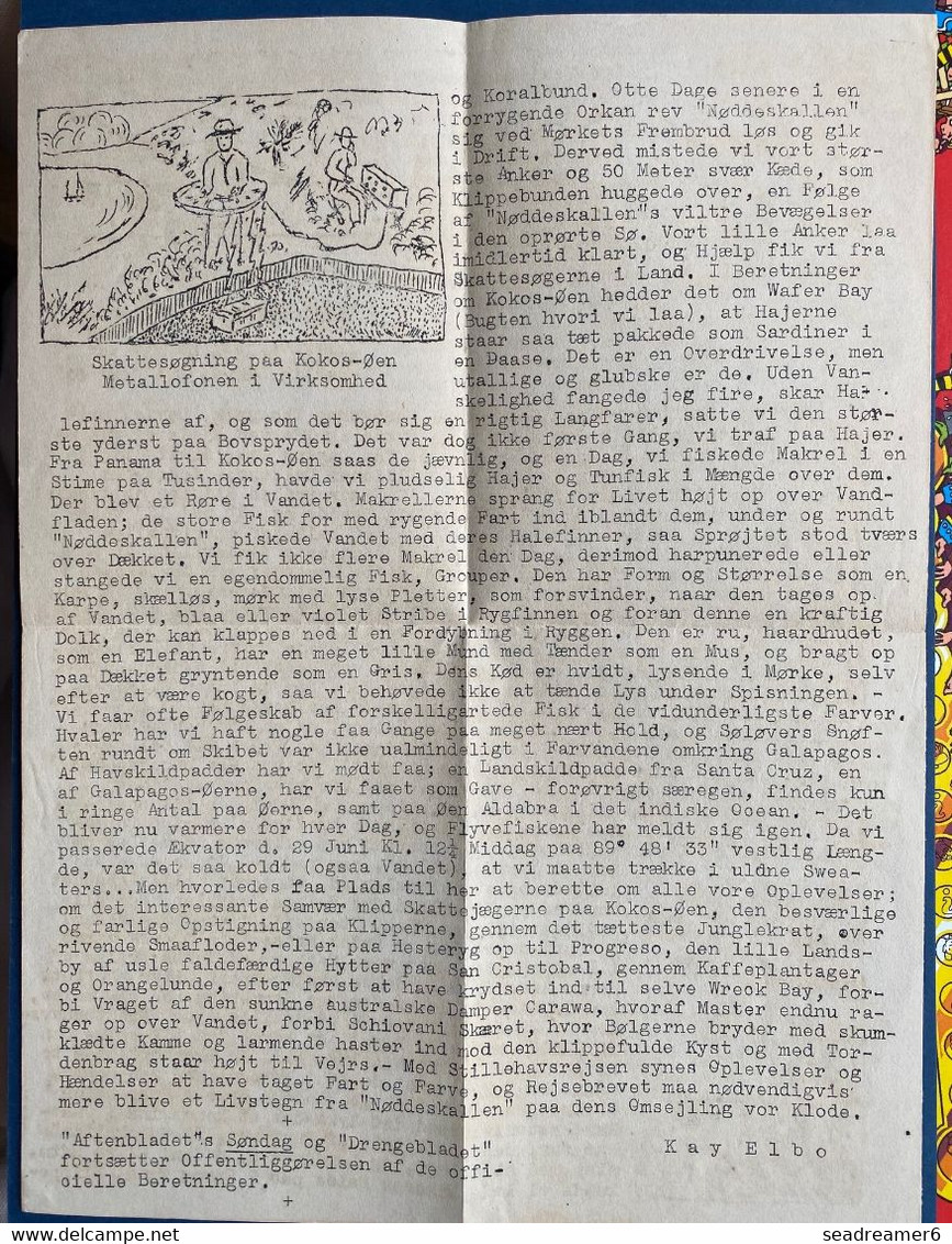 Océanie Lettre TAHITI A Entete Des Iles Galapagos 1932 N°25, 26 & 47 Oblitérés Daguin De Papeete Pour Le Danemark RR - Briefe U. Dokumente