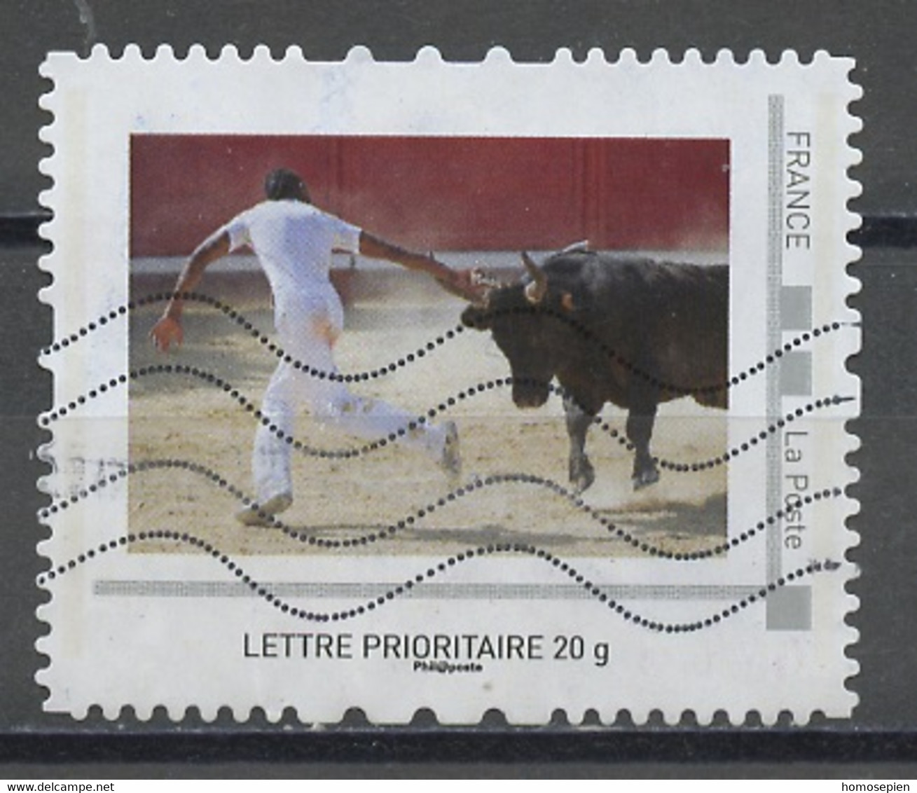 France - Frankreich Timbre Personnalisé 2008 Y&T N°IDT07-016 - Michel N°BS(?) (o) - Tauromachie - Oblitérés